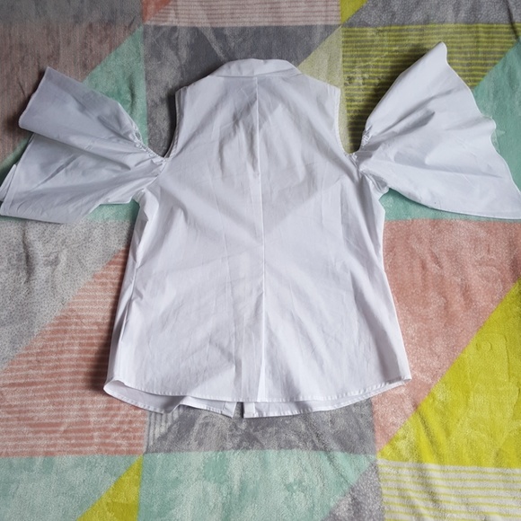 White Worthington Wide Flared Sleeves shirt - Picture 5 of 5